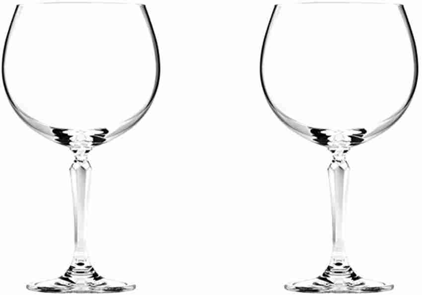 MIAMIO - 2 x 22 oz Gin Glass/Set of 2 Gin Glasses - Tonic Glasses Ideal for  Gin and Cocktails - Gift Set including Measuring Cup Glass and Stirring