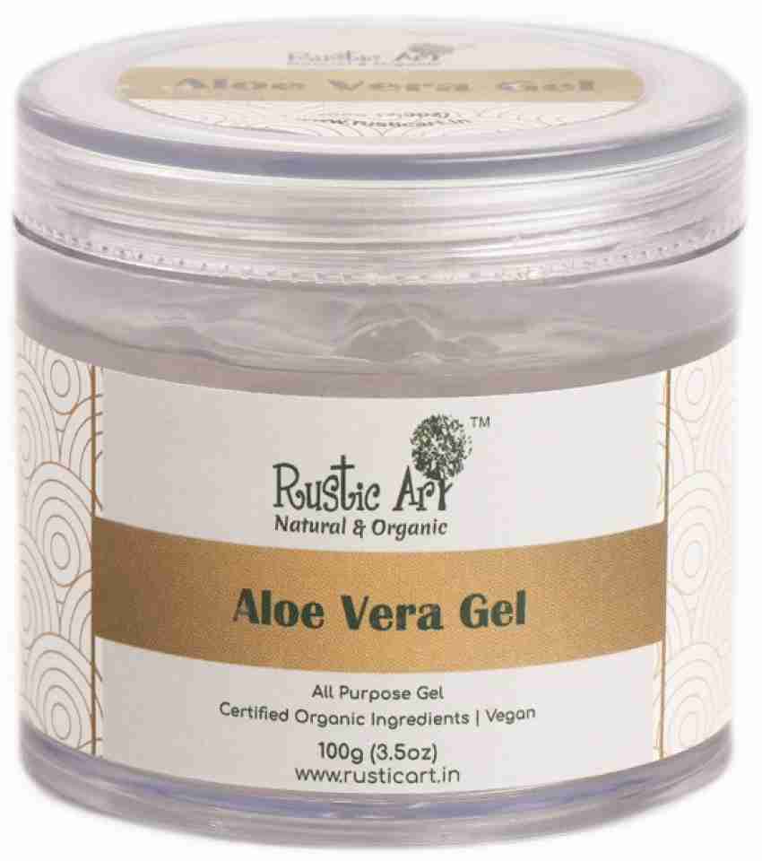 RUSTIC ART Aloe Vera Gel All Purpose Moisturiser Astringent 100g