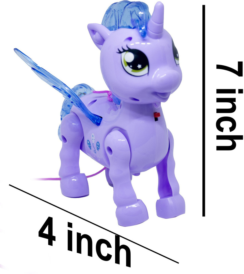 Walking store musical unicorn