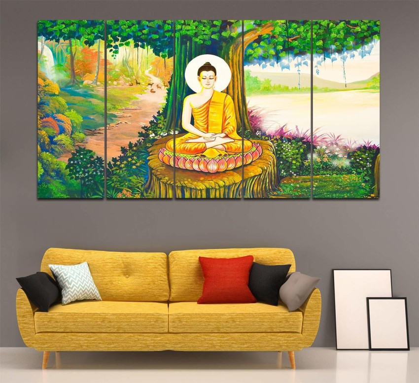Buddha painting at home  Buddha wall drawing  Buddha wall decorating  ideas  YouTube