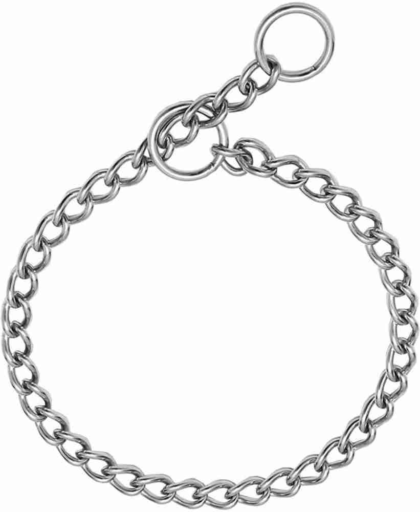 Silver dog sale chain collar