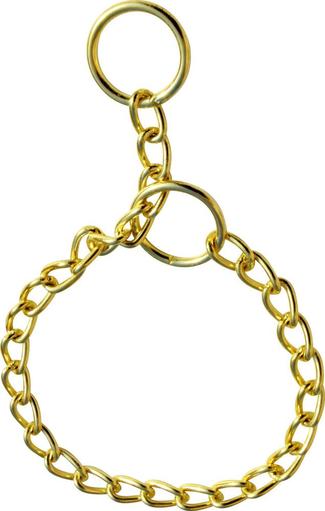Solid brass top dog choke chain