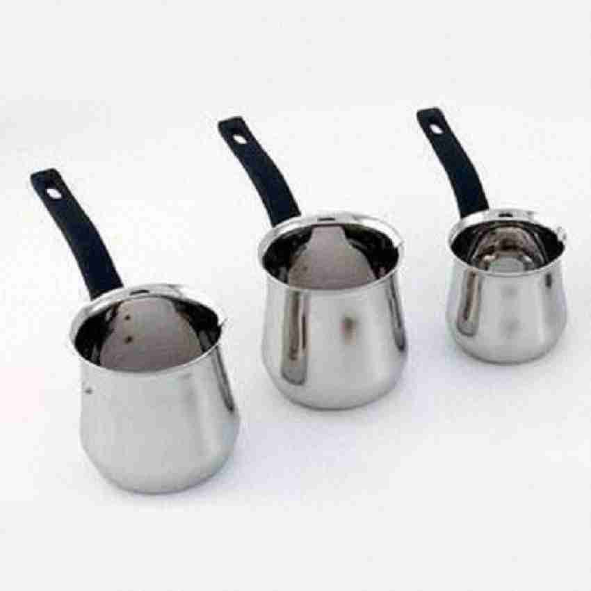 PRABHA by Prabha Heavy Gauge- Encapsulated Base Stainless Steel Milk Pot  Milk Boiler 1.8L And 14cm Diameter Pot 14 cm diameter 1.8 L capacity with  Lid