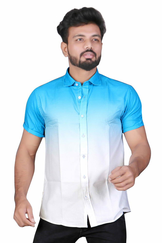 Kriyan Fab Men Dyed Ombre Printed Casual Light Blue White Shirt Buy Kriyan Fab Men Dyed Ombre Printed Casual Light Blue White Shirt Online at Best Prices in India Flipkart