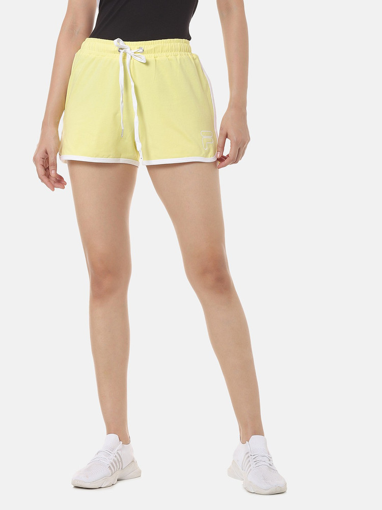 Fila shorts womens new arrivals yellow