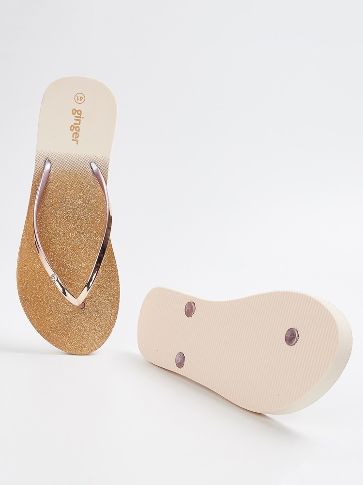 Rose gold flip discount flops