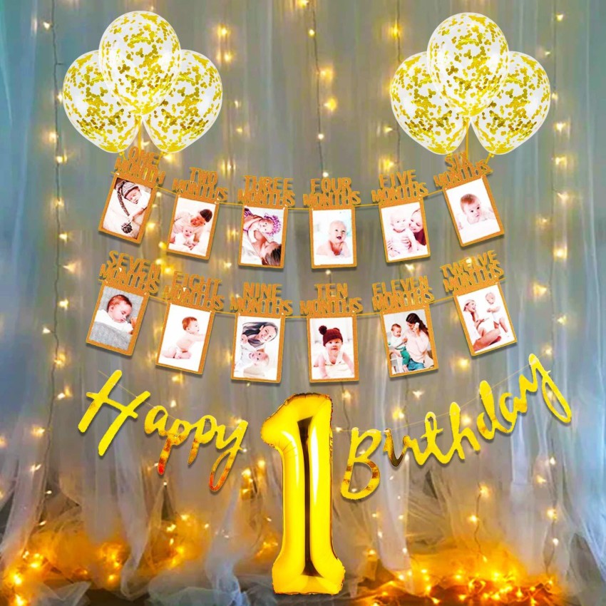 FLICK IN 1st Birthday Decorations Kit for Baby Girl Banner Princess Crown  Led Light Set Price in India - Buy FLICK IN 1st Birthday Decorations Kit  for Baby Girl Banner Princess Crown
