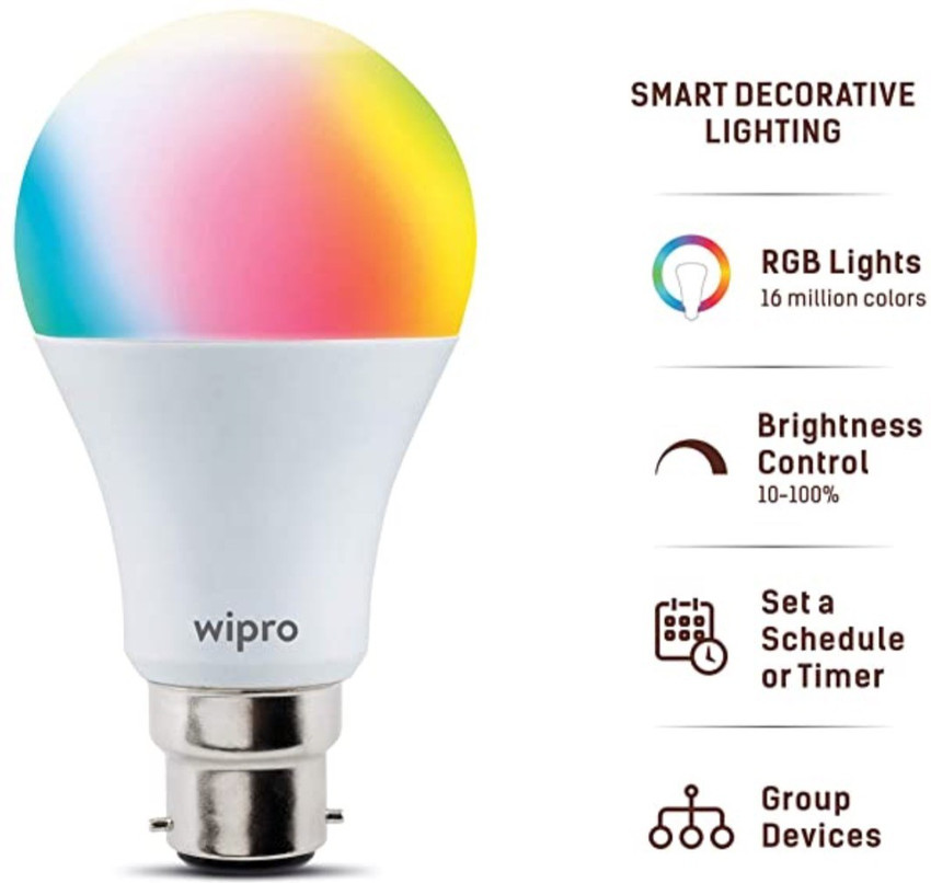 Wipro 9 W Standard B22 LED Bulb Price in India Buy Wipro 9 W