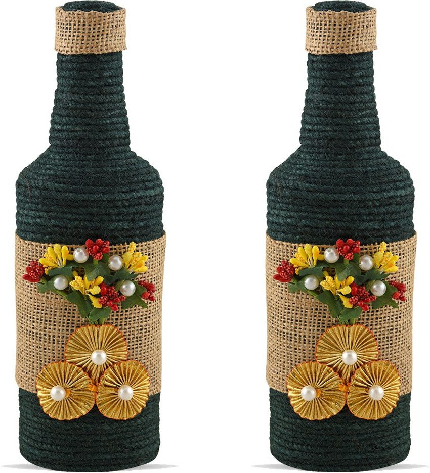 Jute bottle design on sale