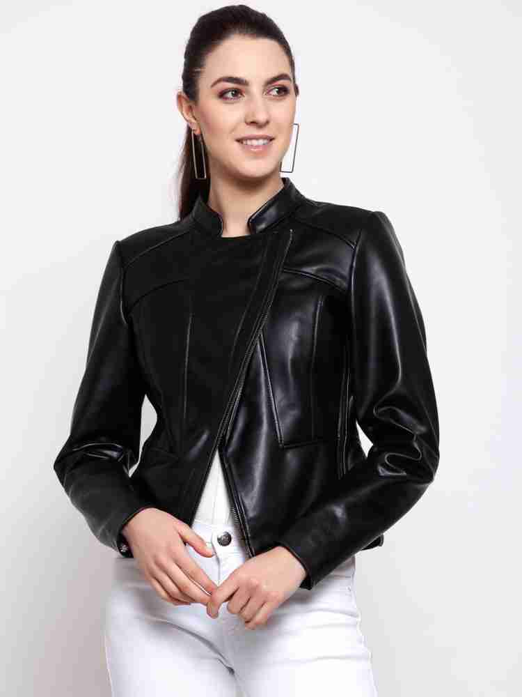 Leather jackets store for womens flipkart