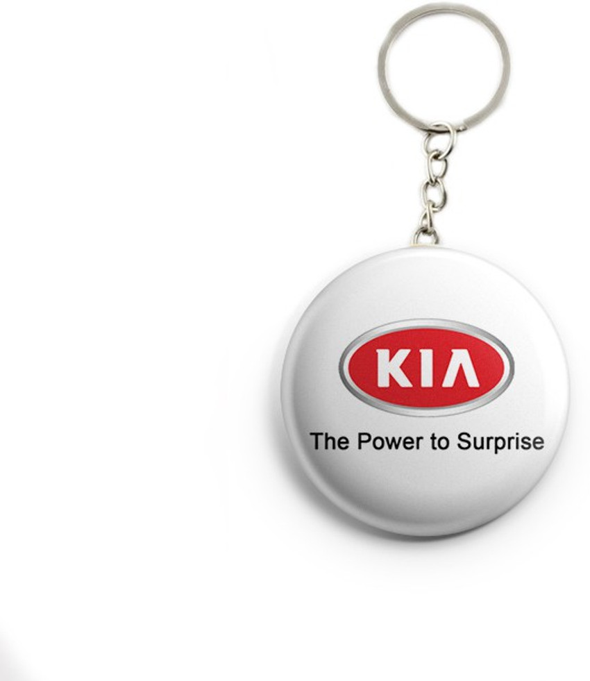 AVI Metal Keychain White KIA Motor car company Logo R7002170 Key