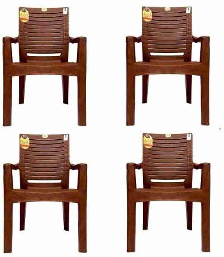 Restomatt Relax Plastic Comfortable Luxury Arm Chair Set Plastic