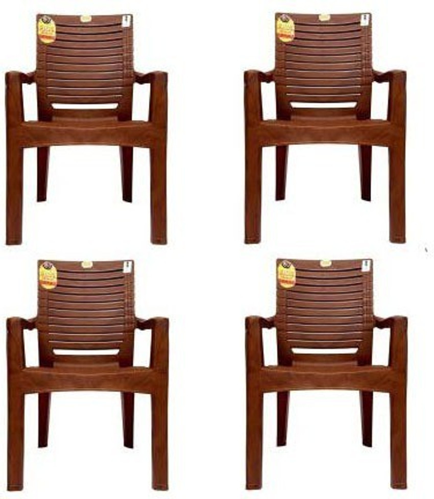 Restomatt Relax Plastic Comfortable Luxury Arm Chair Set Plastic