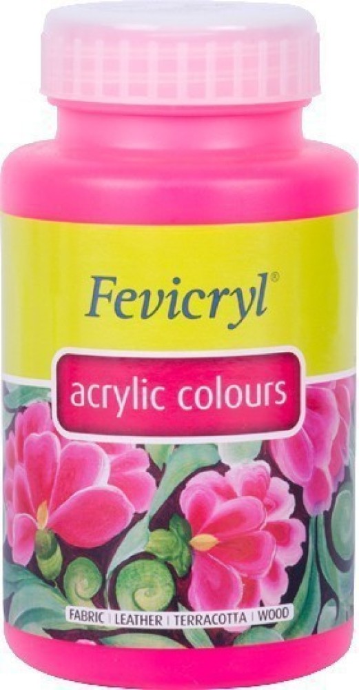 Fevicryl Neon Acrylic Colour 500ml – Neon Pink 18 –  –  Colourful Stationery Sellers