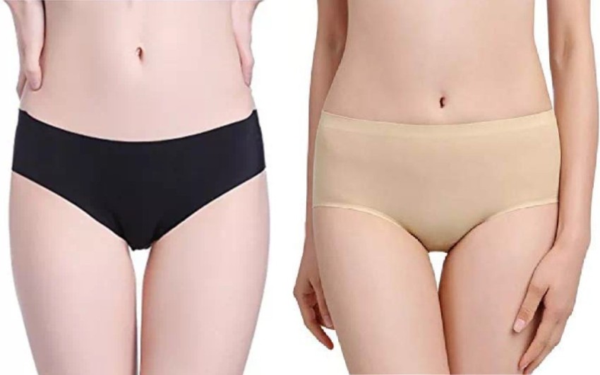 Buy MYYNTI Women Cotton Seamless Panties Hipster Brief Underwear Free Size  Panty Set Women Bikini Black, Beige Panty Online at Best Prices in India