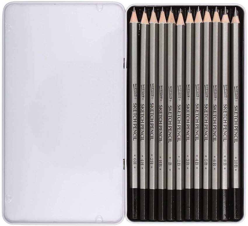 Metal Drawing Pencil, 14b Graphite Pencil, Metal Art Pencil