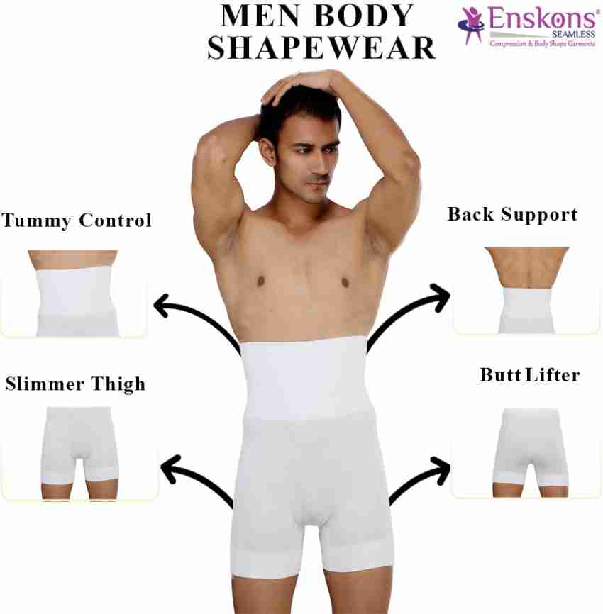 Buy Enskons White Men's Tummy Shaper / Slimmer / Tucker Brief Online @ ₹579  from ShopClues