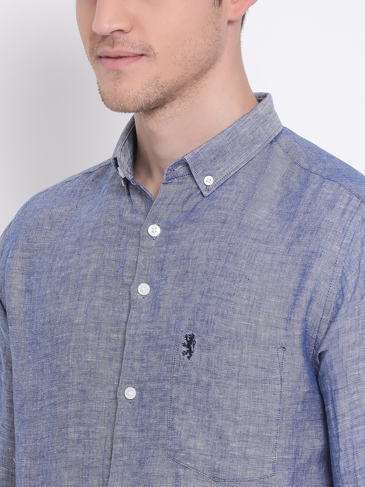RED TAPE Men Self Design Casual Dark Blue Shirt Buy RED TAPE Men