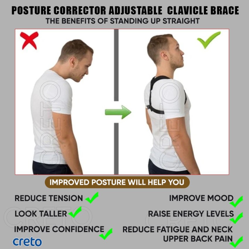 Posture corrector,Adjustable back brace belt,to Supports the upper back and  collarbone to provide pain relief for the neck,back shoulders