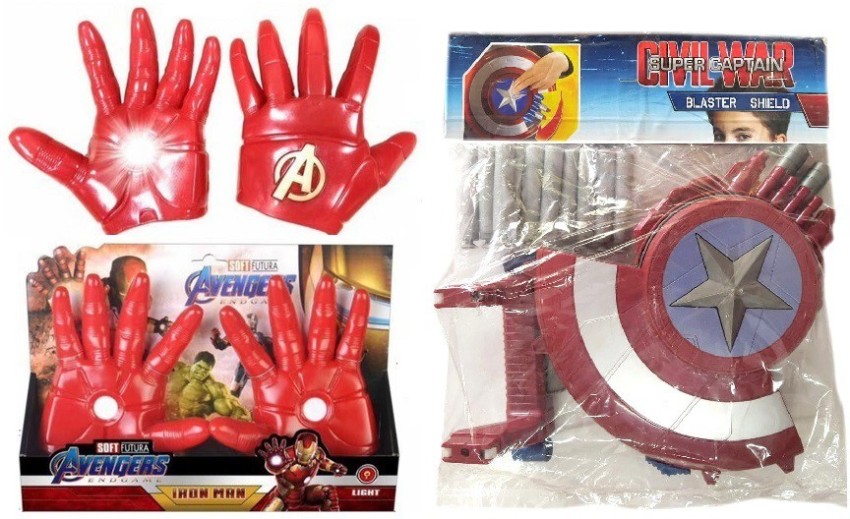 Iron Man Mask Glove Cloak Shield Sets With Light For Party _s