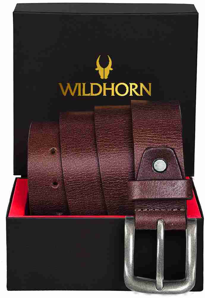 WILDHORN Men Formal Casual Brown Genuine Leather Belt BROWN Price in India Flipkart