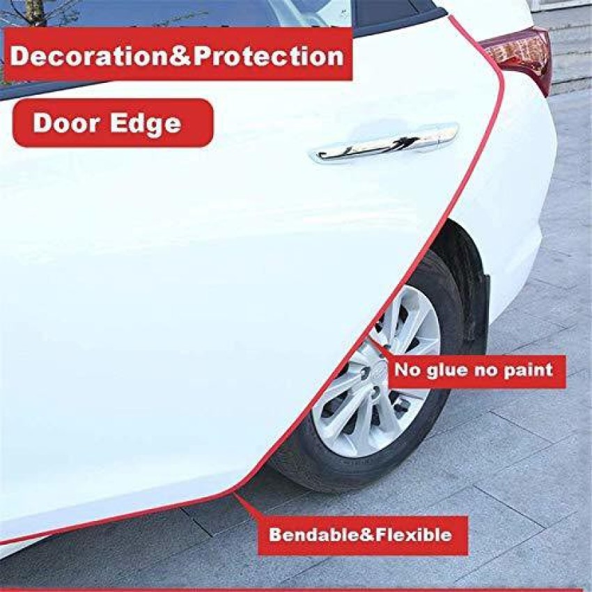 Allure Auto Car Door Edge Guards U Shape Edge Trim Rubber Seal Protector  Rubber Car Door Protector Car Protection Door Edge Anti-Collision Rubber  Clips (Red) Car Beading Roll For Door Price in
