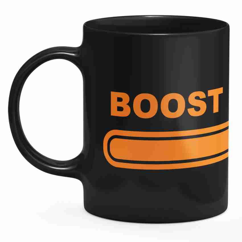 Clamant Merchandise Boost Loading Printed Beautiful Gift for Kids Home Office Kitchen Black Ceramic Coffee Mug Price in India - Buy Clamant Merchandise Boost Loading Printed Beautiful Gift for Kids Home Office