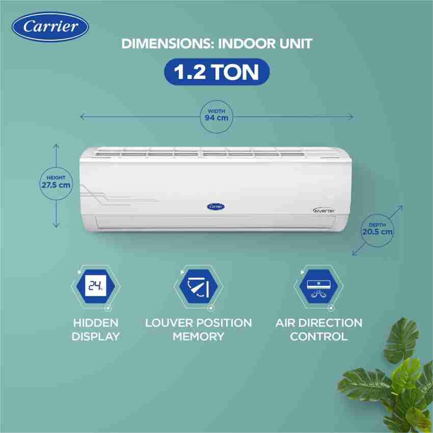 Carrier 1.2 ton 5 star outlet split inverter ac