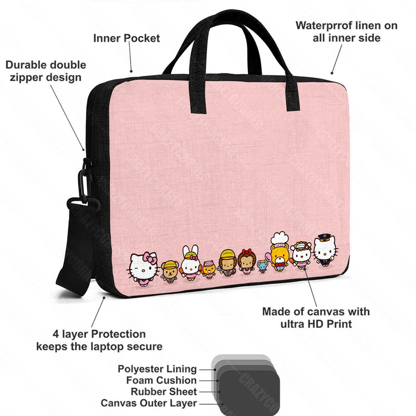 Crazy Corner Mini Cute Animals Anime Printed Office Laptop Bag Crazy Corner Flipkart