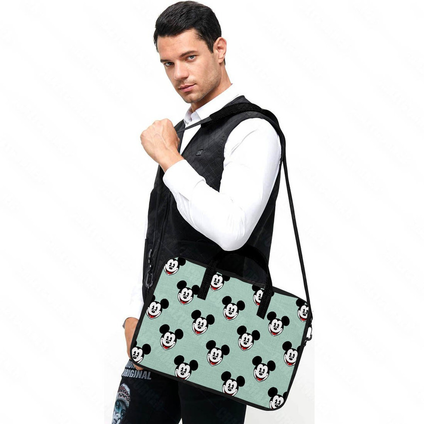 Crazy Corner Mickey Mouse Smiley Printed Office Laptop Bag