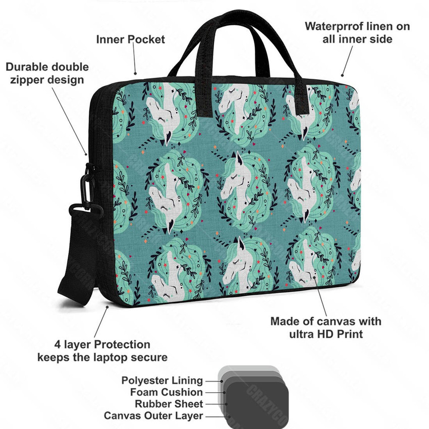 Crazy Corner Cute Mare Printed Office Laptop Bag Crazy Corner