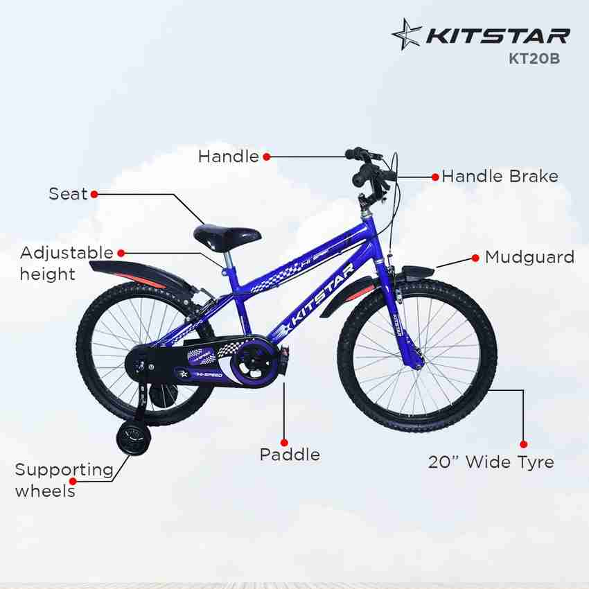 Kitstar KT20B Kids Cycle for 5 8 Years Semi Assembled 20 T BMX