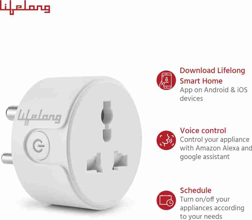 Lifelong Smart Power With WiFi-Enabled Plug Control(1.8 L,Black.