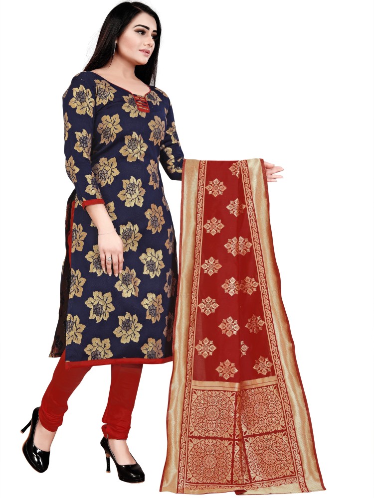 Silk dress material clearance flipkart