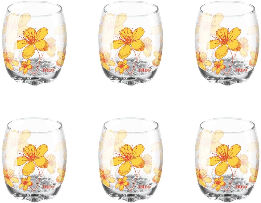 Buy Lyon Glass Tumbler Set of 6, 265ML - Treo by Milton