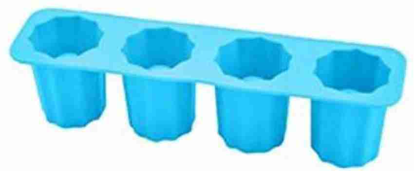 Silicone Ice Shot Glass Maker 4 Cup Shape Ice Cube DIE Molds Trays