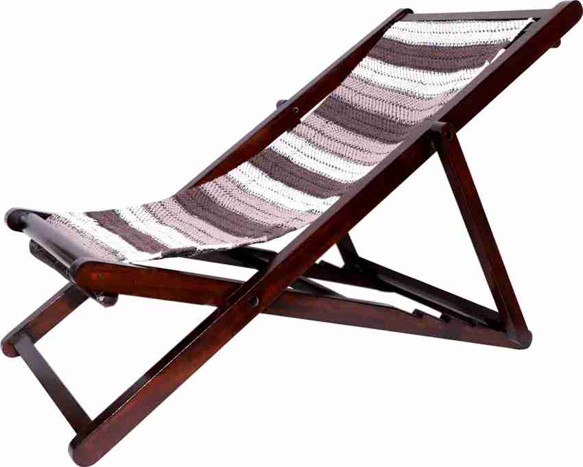 Decorhand Mango Wood with Walnut Brown Color Relaxing Chair
