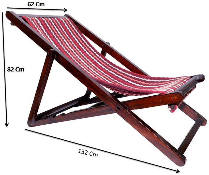 House of Pataudi Mango Wood with Walnut Brown Color Relaxing Chair
