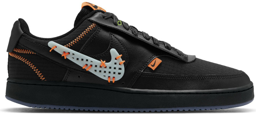 nike black court vision low premium trainers