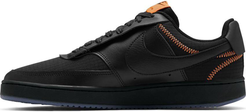 nike black court vision low premium trainers
