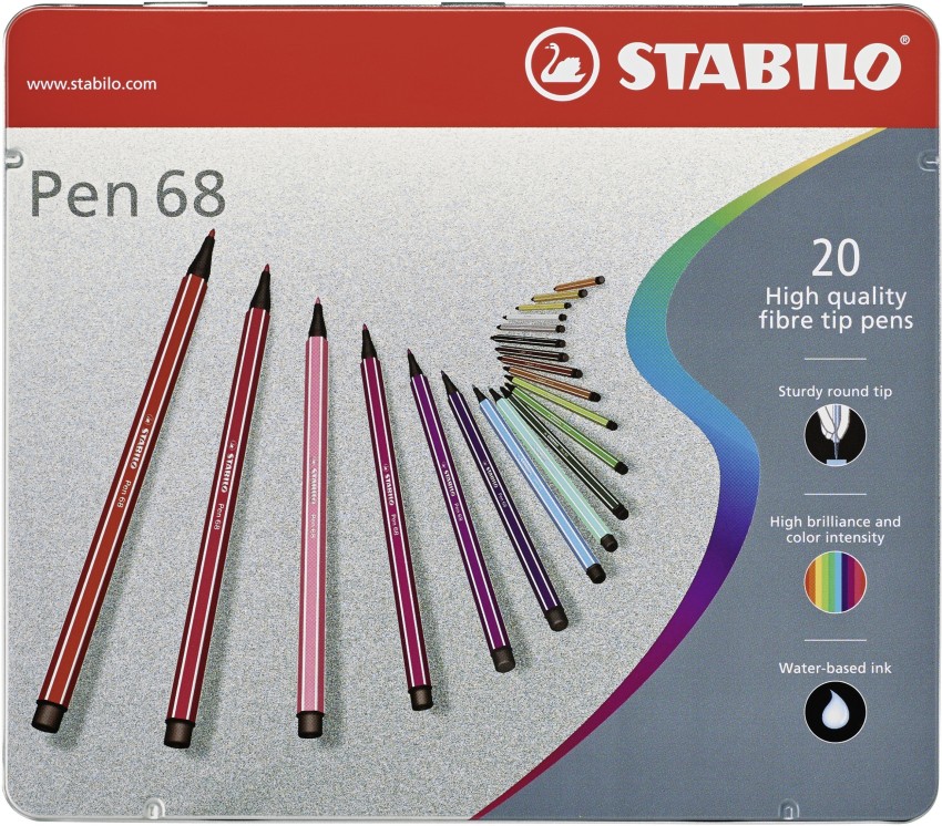 STABILO Pen 68 Brush Tip Set of 20