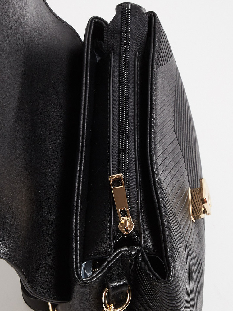 CODE by Lifestyle Black Sling Bag WJ26247 BLACK Price in India