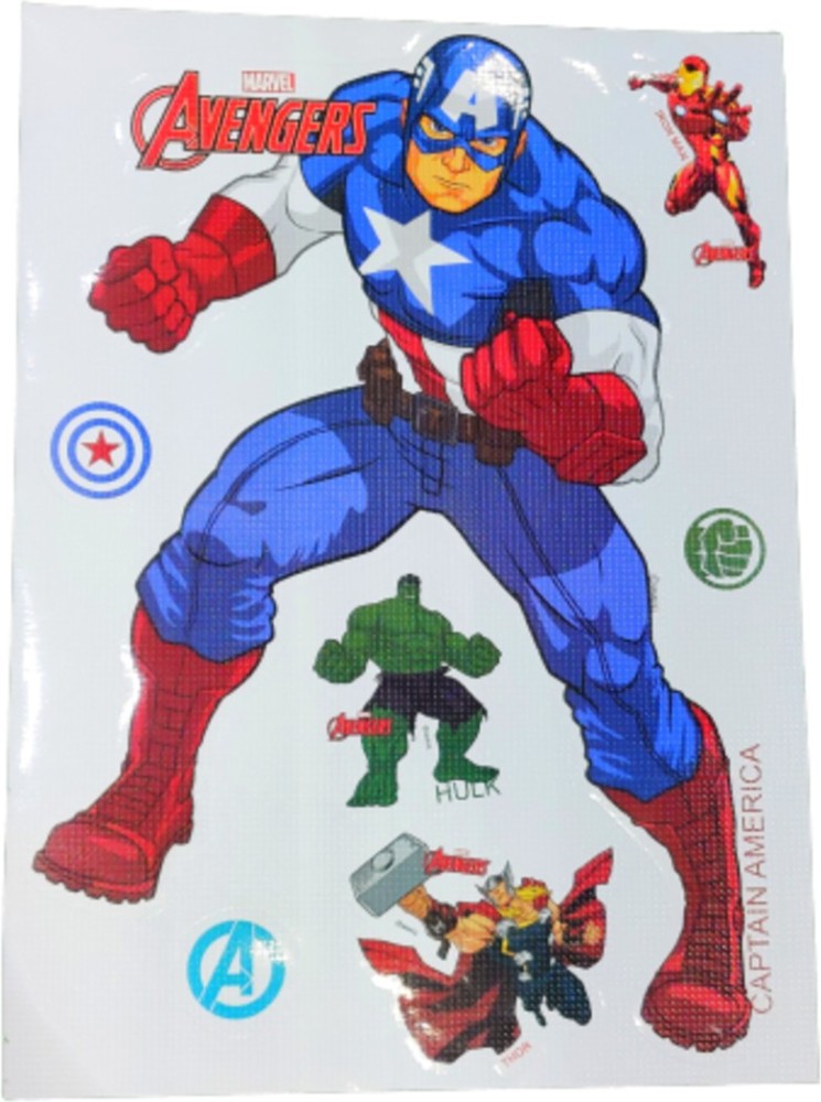 Super Hero Vintage Cartoon Stickers A4 Full Page Set  Superhero stickers,  Vintage cartoon, Cartoon stickers