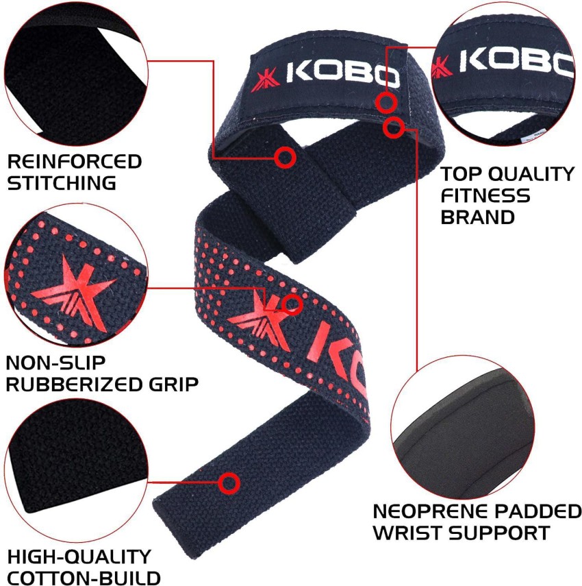 KOBO Weight Lifting Straps with Silicone Rubber Grip/ Padded Gym Training  Bar Belt Wrist Support - Buy KOBO Weight Lifting Straps with Silicone  Rubber Grip/ Padded Gym Training Bar Belt Wrist Support