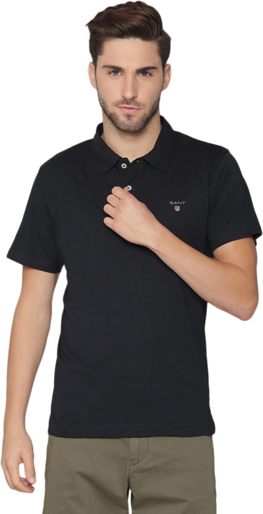 Opmuntring Gå igennem Norm Gant Solid Men Polo Neck Black T-Shirt - Buy Gant Solid Men Polo Neck Black  T-Shirt Online at Best Prices in India | Flipkart.com