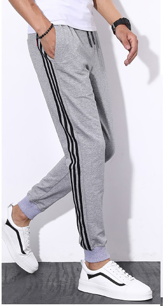 Grey striped joggers shop