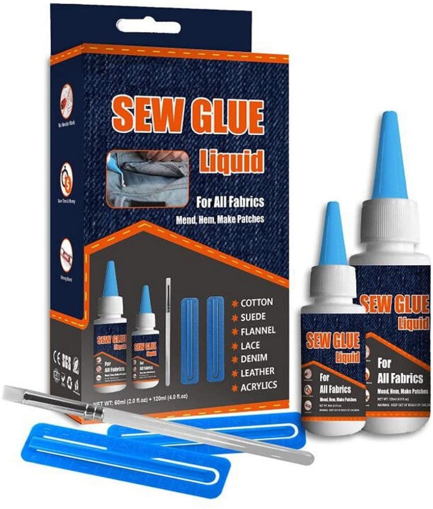 Secure Stitch Liquid Sewing Solution Kit! Fabric Glue