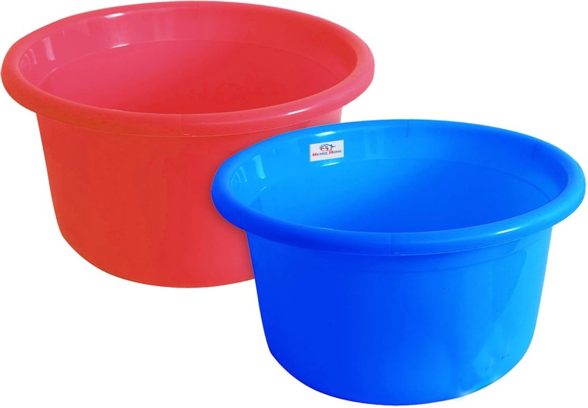 Heart Home 40 Lt. Multipurpose Unbreakable Plastic Tub, Bath Tub, Washing  Tub- Pack of 2 (Green & Red) Price in India - Buy Heart Home 40 Lt.  Multipurpose Unbreakable Plastic Tub, Bath Tub