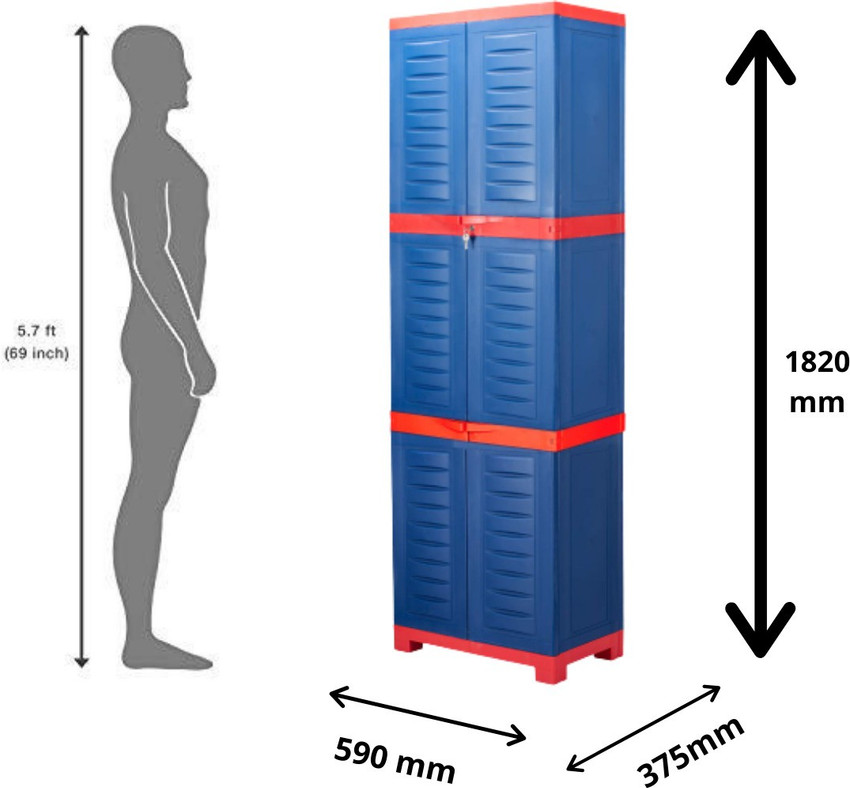Plastic almirah 6 feet discount