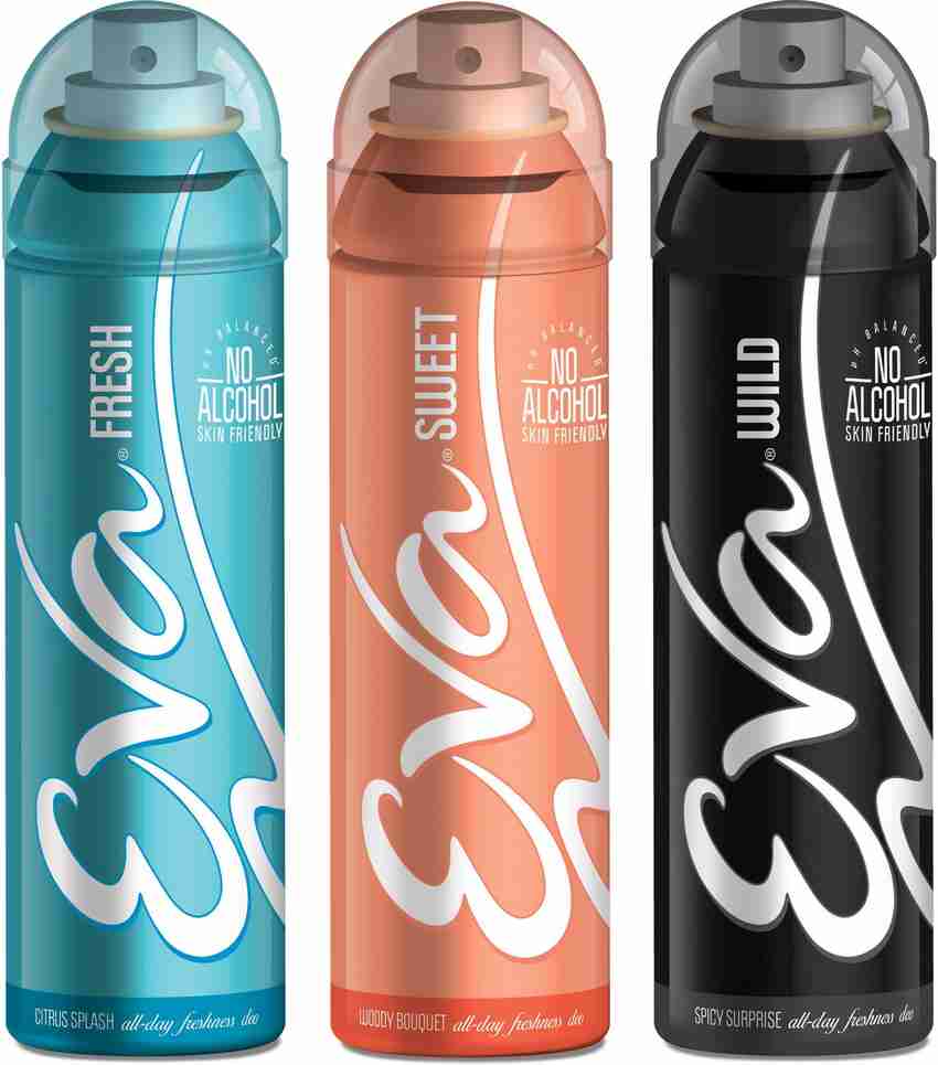 EVA Deodorant Spray Fresh Wild Sweet 125ml Combo 3